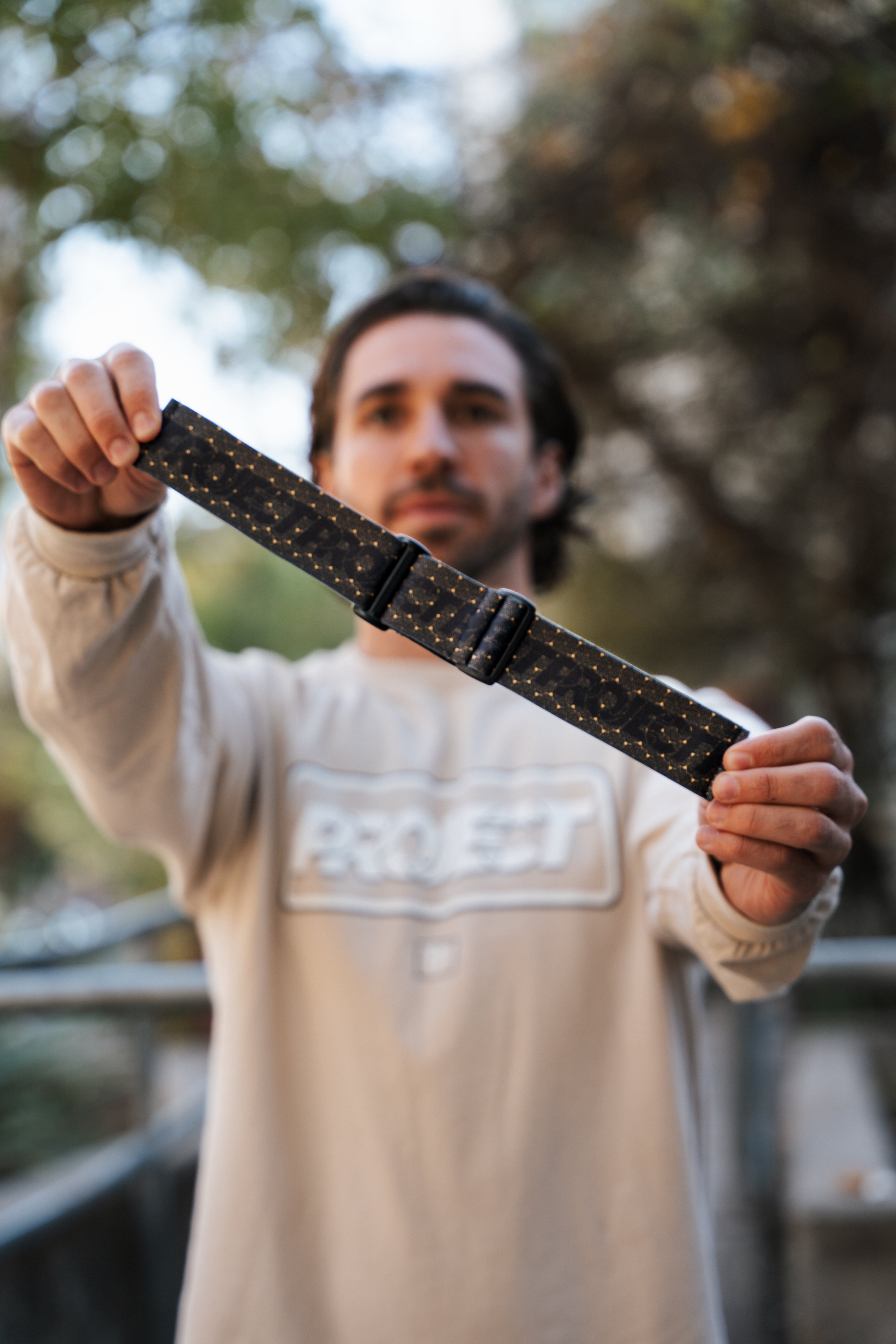 SECRET DROP* Project Goggle Strap: Black Gold
