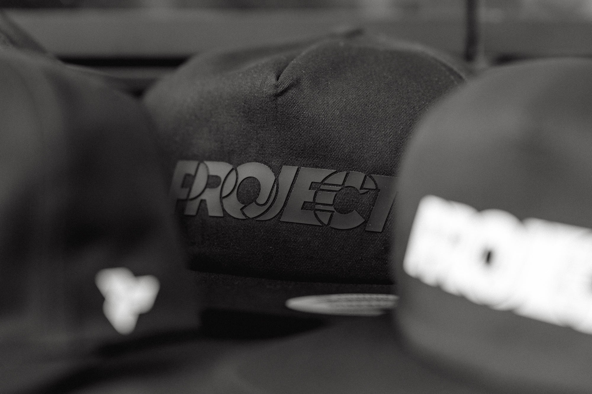 Project Snapback Hat (Black Logo)