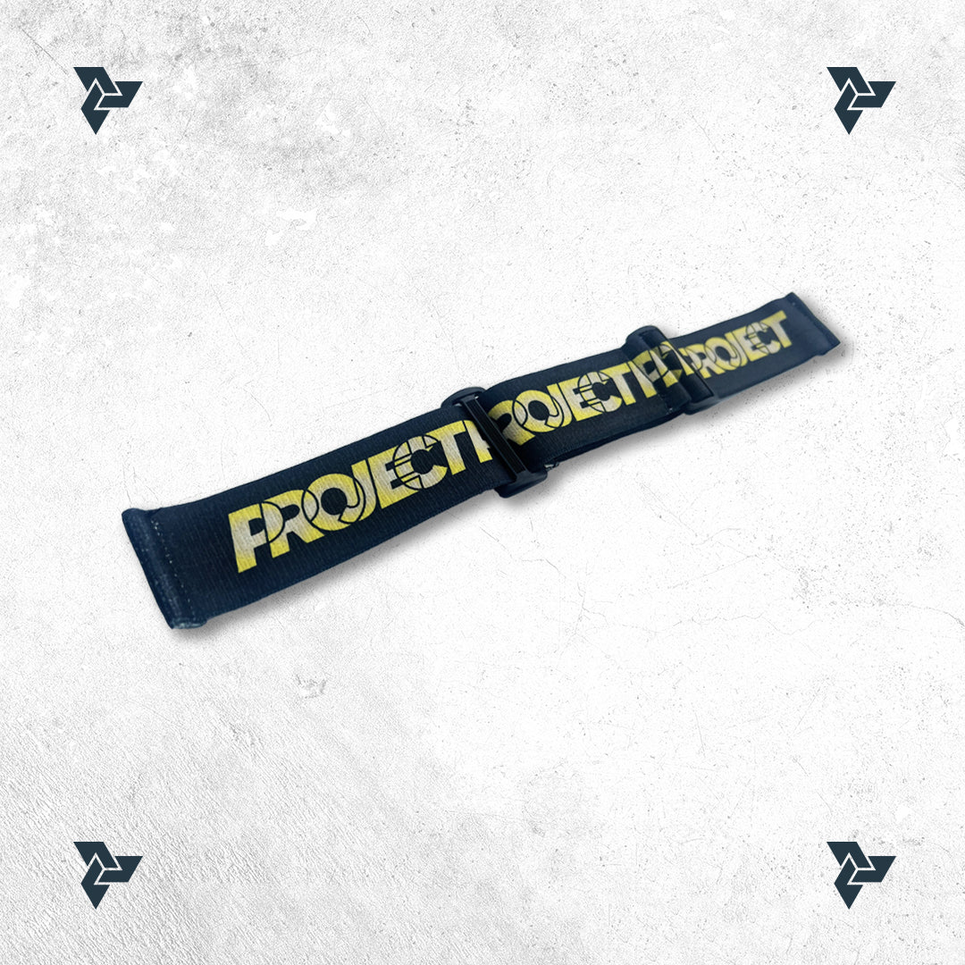 Project Repeating Logo Strap (Black/Light Gold)