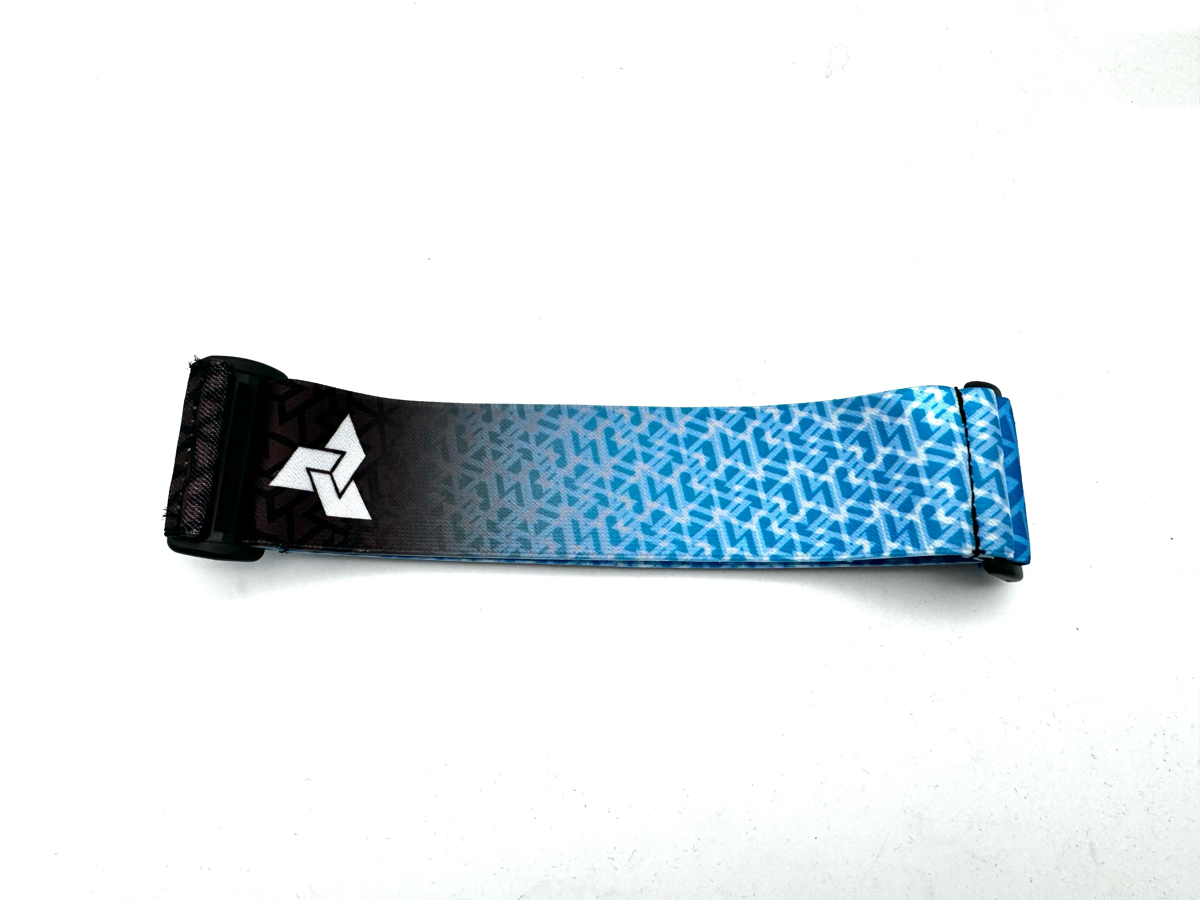 Project Goggle Strap: Black/Blue Distortion